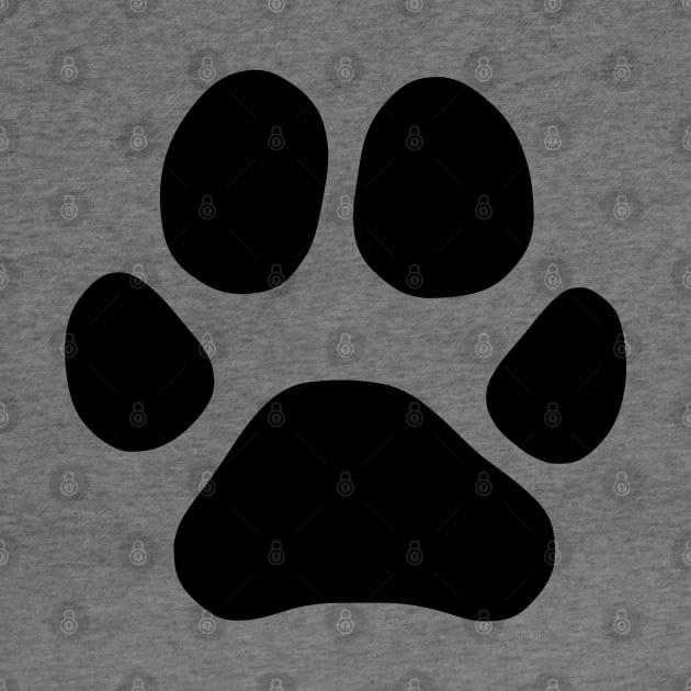 Lilly the Shiba Inu's Paw Print - Black on White by shibalilly